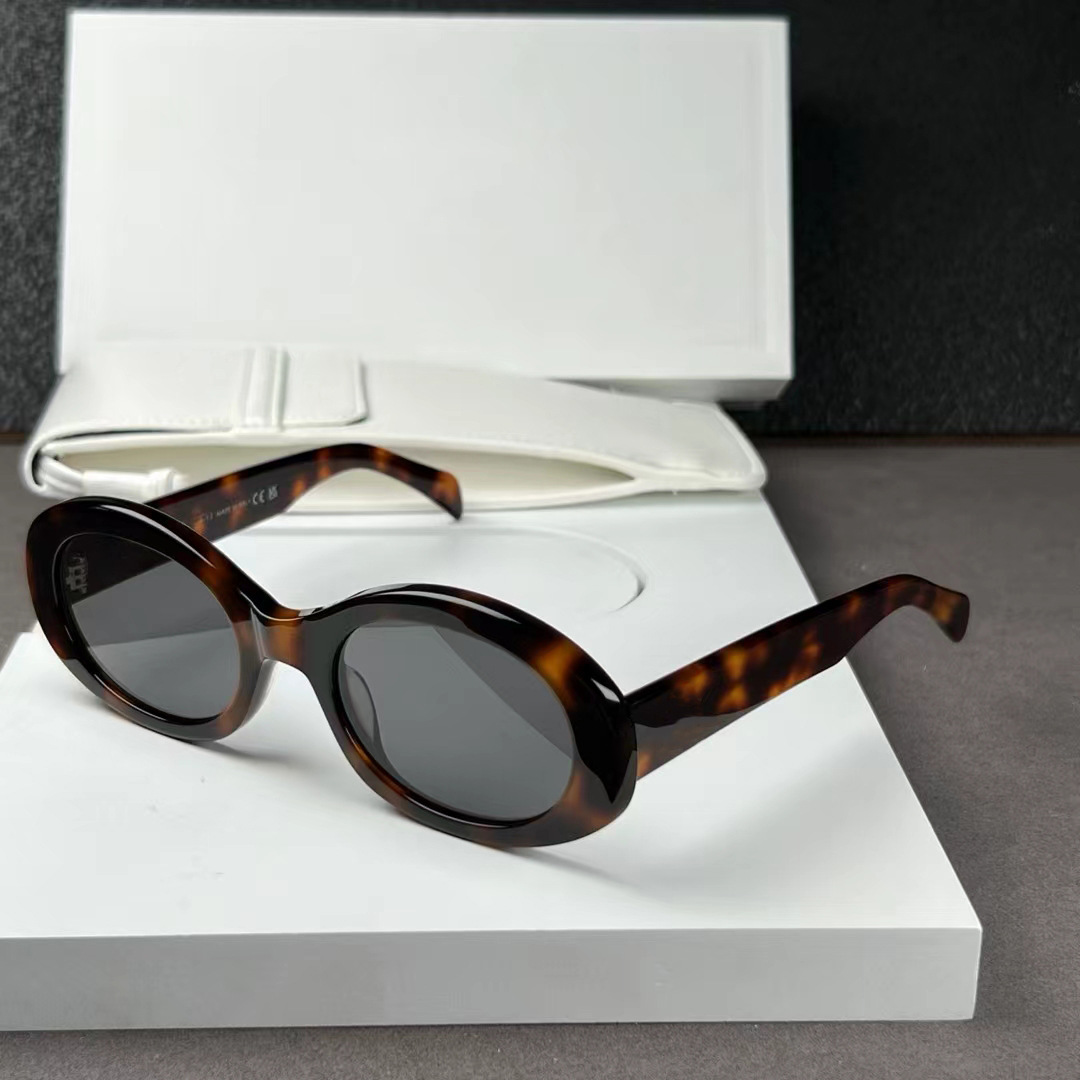 Picture of New Arc de Triomphe Retro Oval Frame Plate Cat's Eye Sunglasses 40194 Personalized Fashion Sunglasses Sunscreen Original Standard