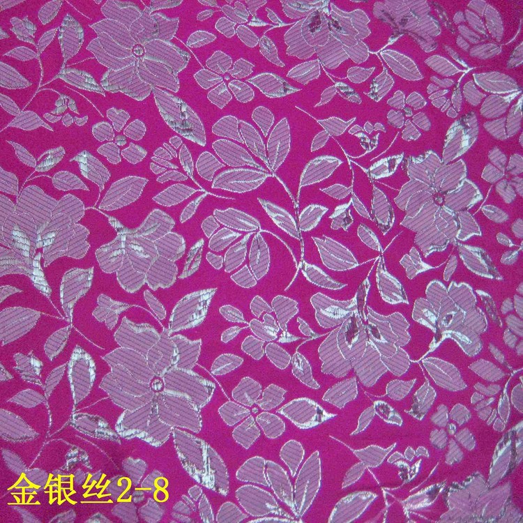 Picture of Festive Festive Big Red Lantern Fabric Yarn-Dyed Gold and Silver Jacquard Fabric Fashionable Brocade Fabric