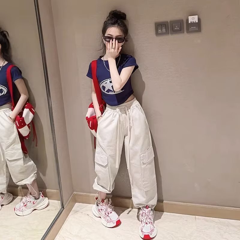 Picture of Girls' Crock Pants Summer 2024 New Children's Summer White Pants Girls' Summer Thin Quick-drying Trousers