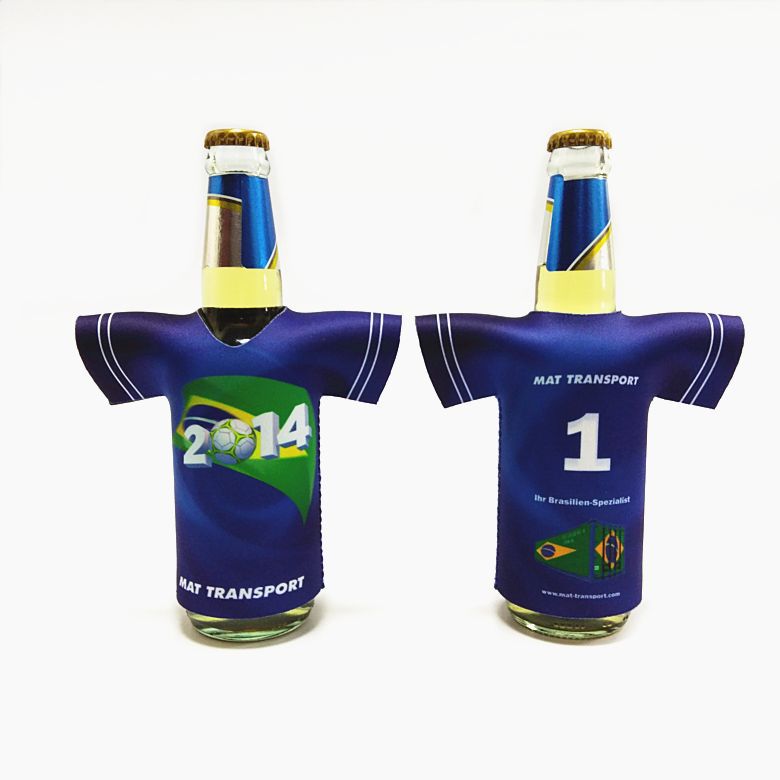 Picture of Manufacturers produce World Cup printed diving material T-shirt vest shape 330ml insulated jacket beer bottle cover