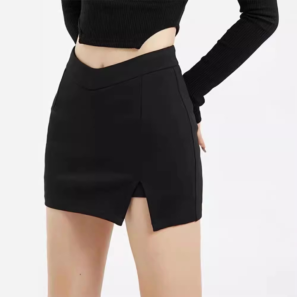 Black Suit Skirt Women's High Waist Slimming Hip A- Line Skirt 2024 Summer Hot Girl Sexy Hot Girl Skirt