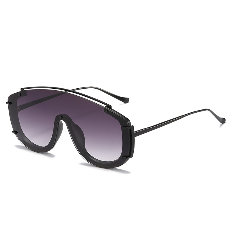 Picture of 2022 Europe and the United States new large frame conjoined color ins sunglasses cross-border personality modern fashion net red sunglasses women