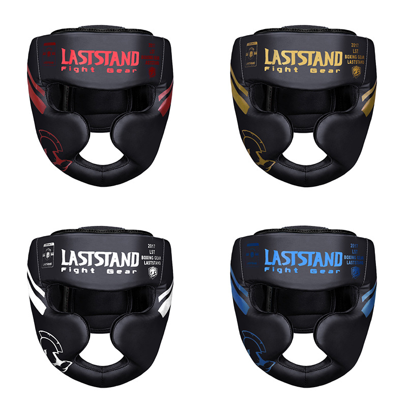 Adult Boxing Helmet Fighting Professional Sanda Head Protection Cover Children Muay Thai Monkey Face Chin Protection Full Protection Taekwondo