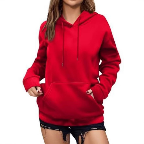 Picture of Cross-border women's clothing Amazon wish European and American foreign trade independent station 2025 autumn and winter fleece-lined loose hooded women