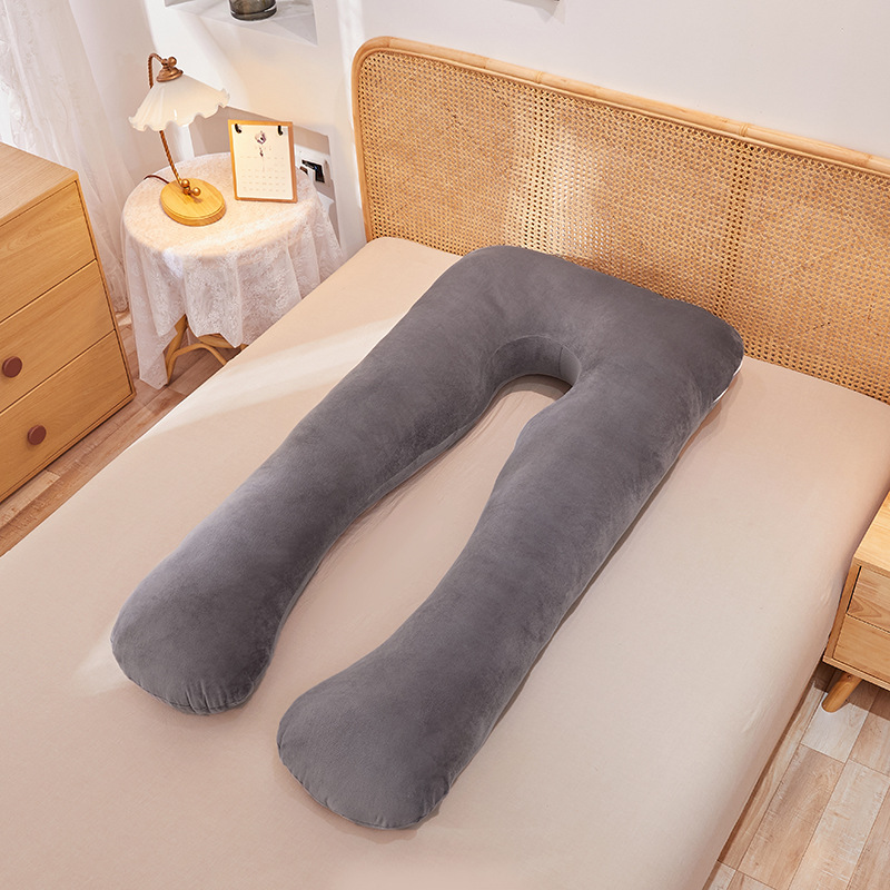 Picture of Maternity Pillow Direct Sales Amazon Multifunctional Maternity Pillow Side Sleeper Pillow Pure Cotton Removable and Washable U-Shaped Nap Pillow Cushion