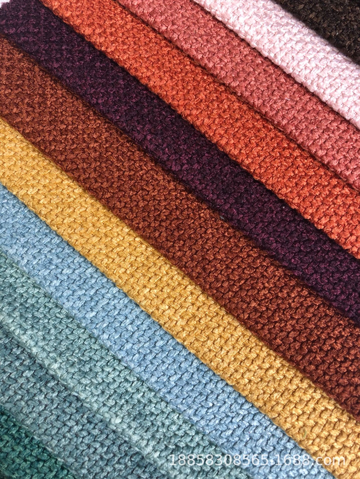 Picture of Factory spot extra thick matte Doris imitation linen sofa fabric thickened thick imitation linen plain composite decorative cloth