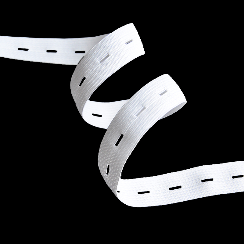 Picture of Black and white adjustable buttonhole elastic band baby pregnant women pants waist elastic band flat rubber band wide accessories