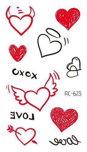 Picture of Ricklon Cross-border Waterproof Valentine's Day Tattoo Sticker Couple Confession Small Fresh Tattoo Sticker Wholesale Tattoo