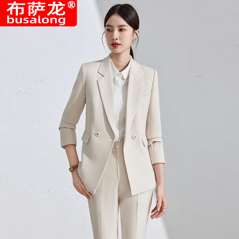 apricot Business Suit suit Women's Spring and Autumn 2024 New Temperament Advanced Sense Dress Work Clothes Suit Jacket