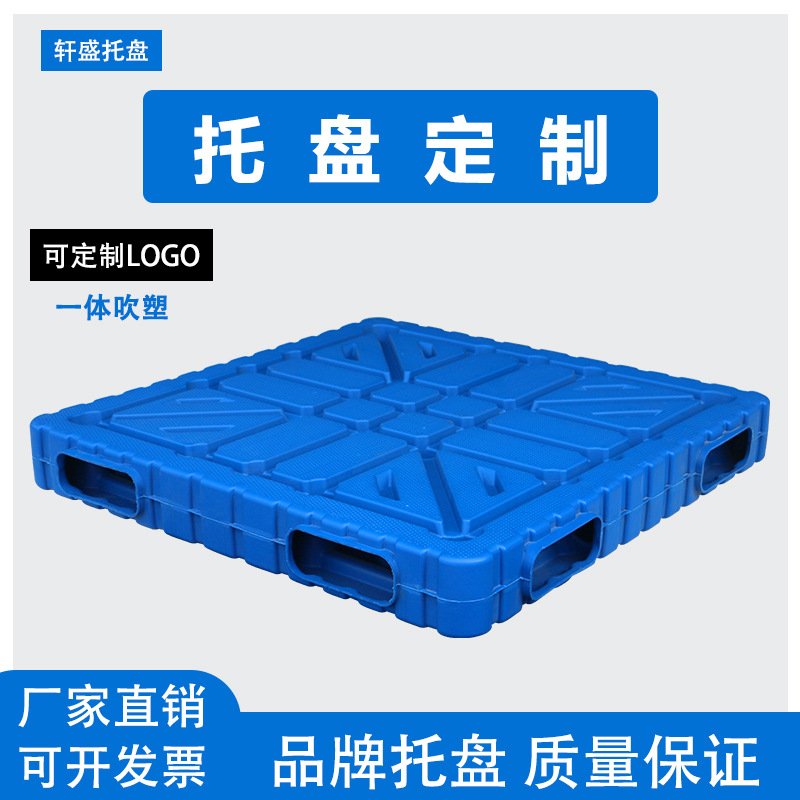 Plastic Pallet Forklift Double-Sided One-Piece Blow Molding Pallet Warehouse Moisture-Proof Board Pallet Logistics Pallet