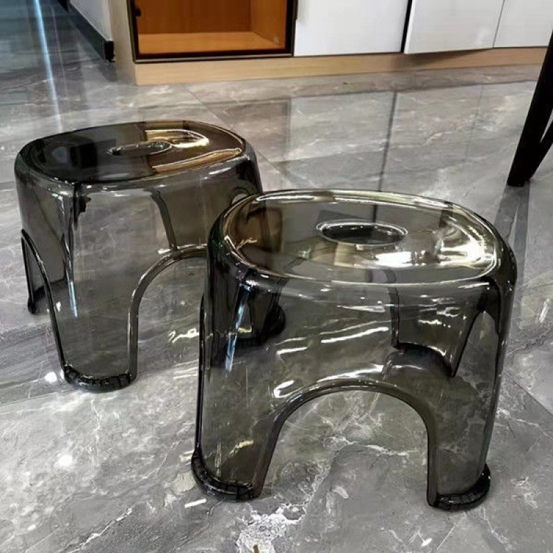 Picture of Extra thick plastic stool thickened transparent stool small stool non-slip bathroom stool children adult stool bath stool round stool