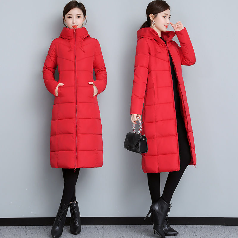Picture of Cross-Border 2025 New Off-Season down Cotton Coat, Slim Fit, Thickened, Knee-Length Long Women's Cotton Coat, Winter Cotton Jacket