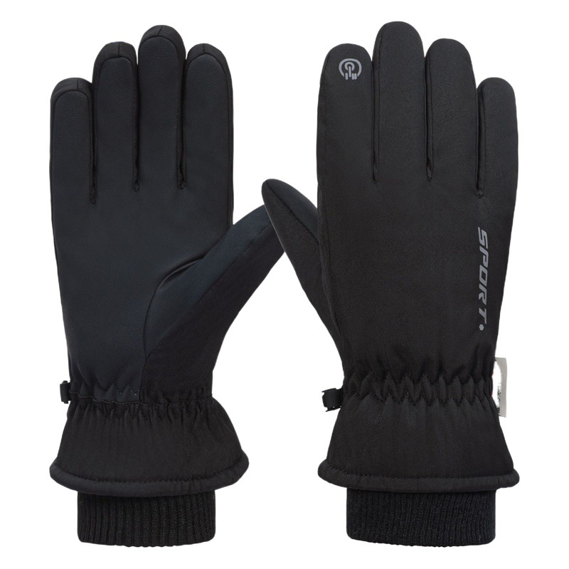 Winter Adult Fashion Touch Screen Plus Velvet Thickening Warm Windproof and Coldproof Mountaineering Cross-Border Outdoor Cycling Ski Gloves