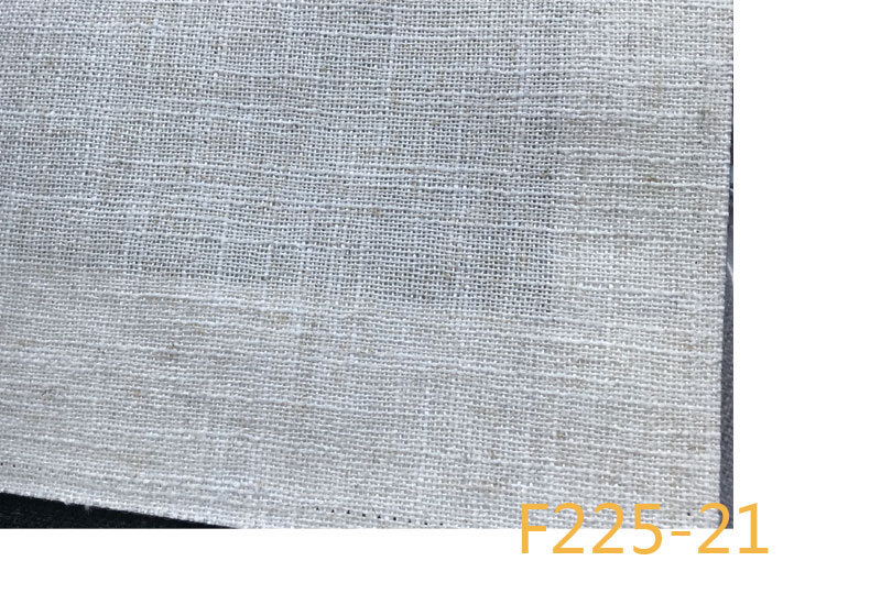 Picture of 9 Coated F225 Linen Polyester-Hemp Interwoven Polyester Black and White Plaid Stripe Fabric Shoe Cloth