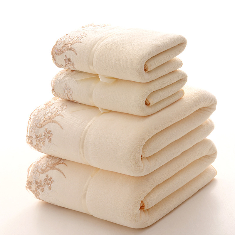 Lace towel gift business super labor protection microfiber towel bath towel 35*75