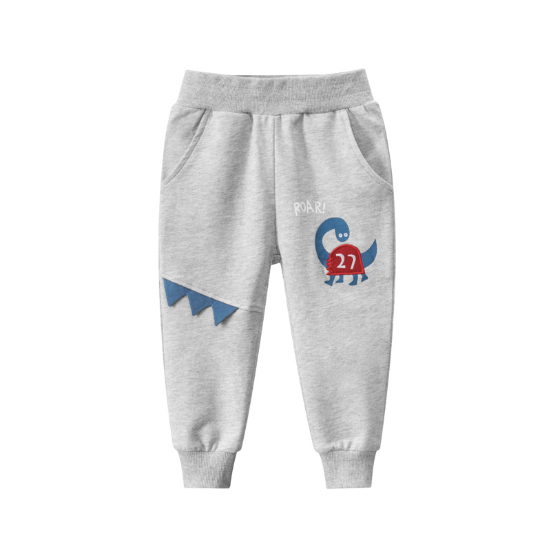 Picture of 27Kids Korean Style Kidsren's Clothing Spring New Products Wholesale 2024 Kidsren's Pants Dinosaur Sweatpants One Piece Consignment