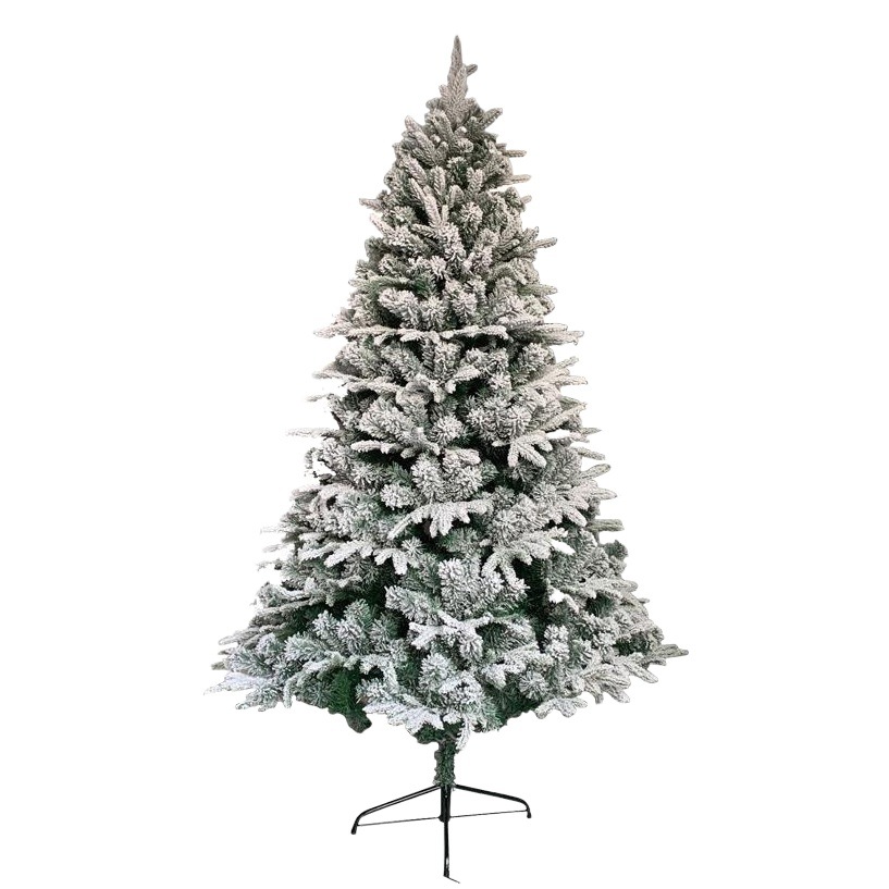 New PE flocking Christmas white snowflake Christmas tree 1.5 meters 1.8 meters 2.1 meters 3 meters simulation snow decoration