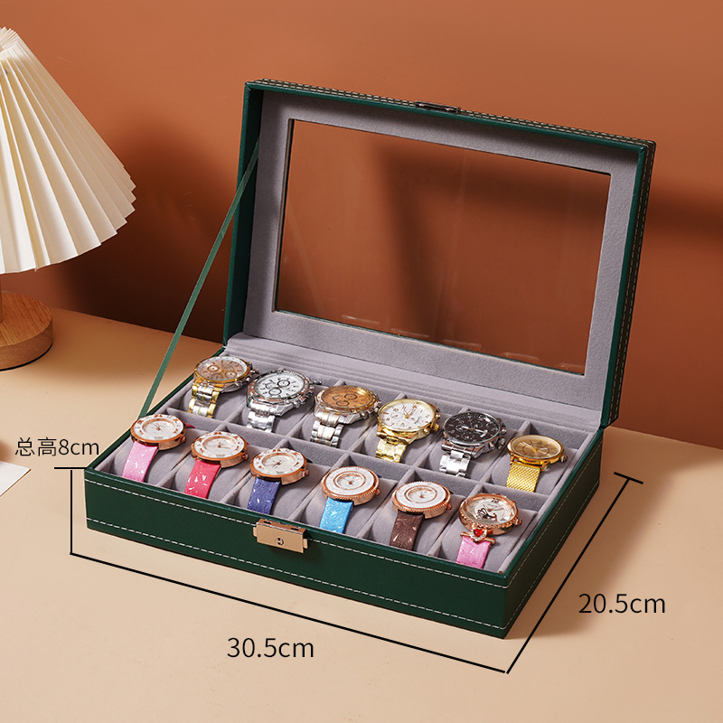 Picture of Independent skylight watch display box household watch storage box with glass exquisite dustproof watch display box