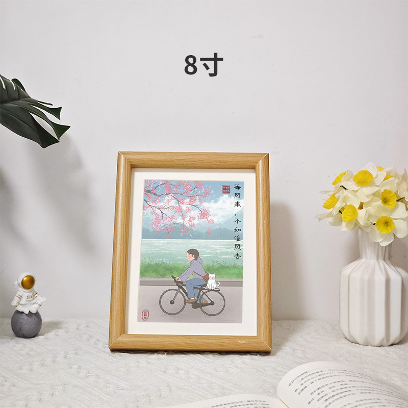 Picture of Factory wholesale simple creative wooden photo frame table 7 inch 10 inch A4 living room office hanging dual-purpose picture frame