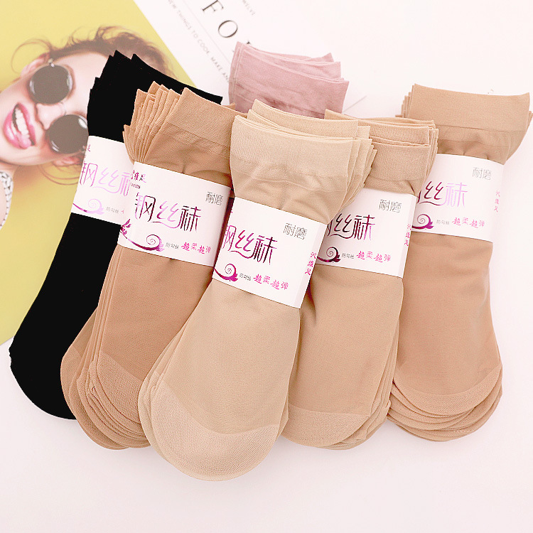10 pairs of spring and summer steel wire socks are not easy to break and do not hook silk ladies pair socks wear super soft velvet stockings