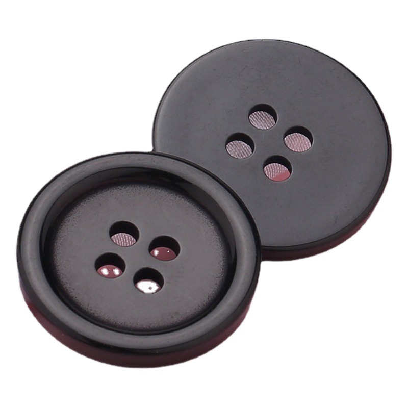 Wholesale Colorful Thin Edge Four-Eye Button Outwear Windbreaker Sweater Outwear Shirt Decorative Round Resin Hand-Sewn Buttons