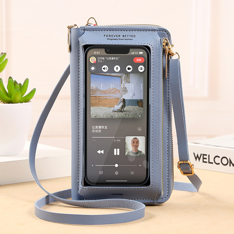 Picture of 2023 Touch Screen Phone Bag for Women, Crossbody Bag, Anti-Theft, Multi-Functional, Transparent, Fashionable Small Bag, Wallet, Phone Pouch, Anti-Drop
