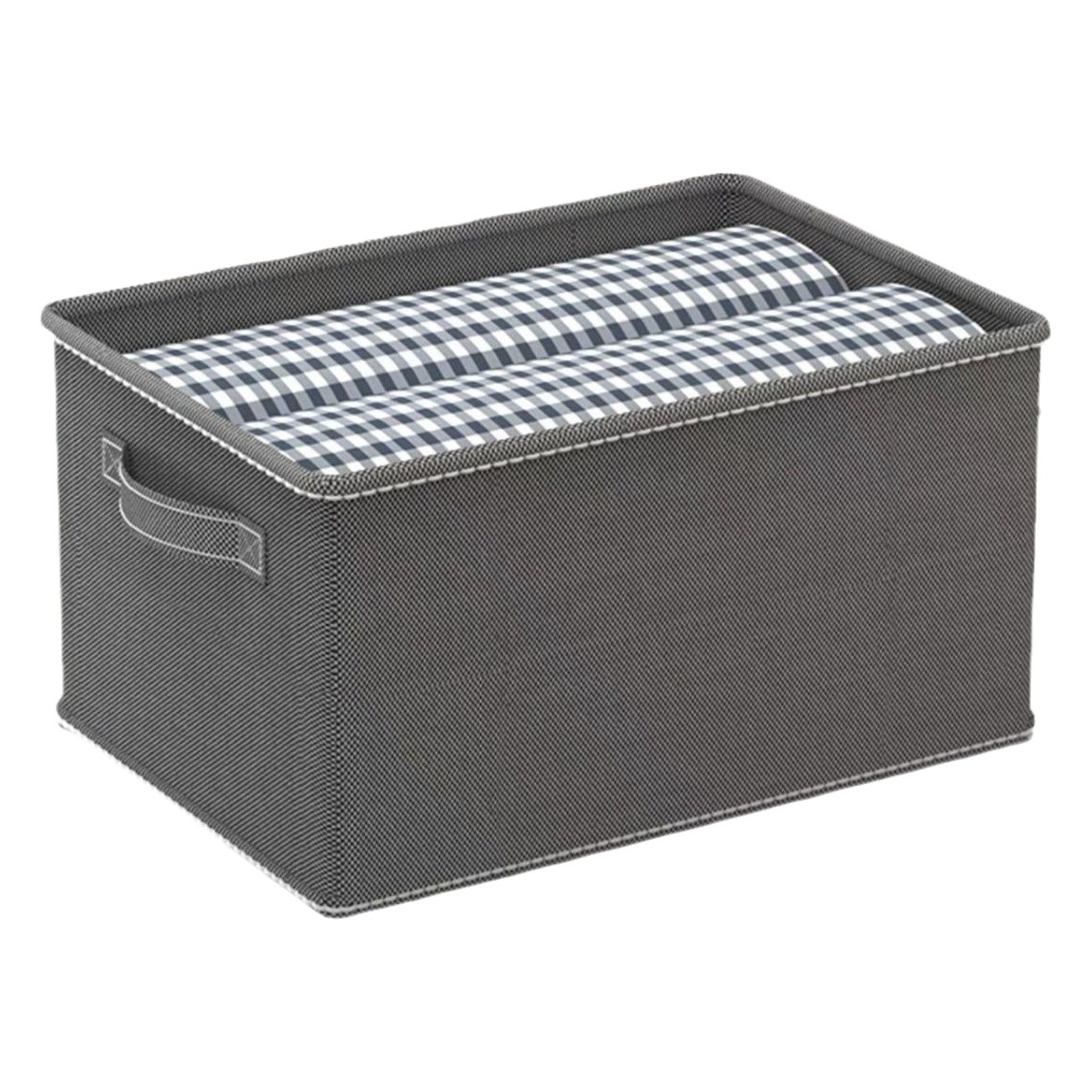 Underwear Storage Box Solid Color PP Board Storage Basket Finishing Box Household Fabric Storage Basket Portable Underwear Storage Bag