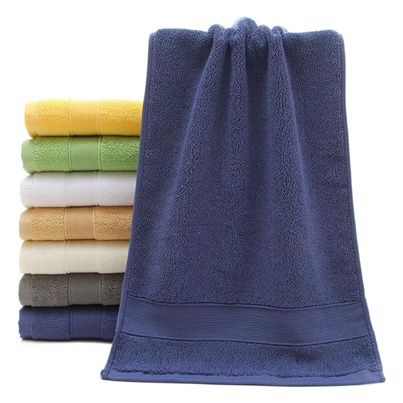 Towel cotton wholesale 130g plain absorbent face towel beauty Hotel cotton gift towel embroidered logo