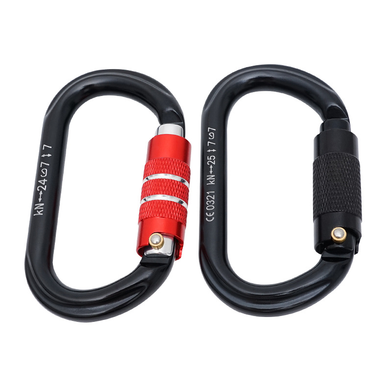 Picture of Outdoor Mountaineering and Rock Climbing O-Type Automatic Lock Safety Quick-Hook Main Lock 7075 Carabiner Quick-Hook Lock Equipment