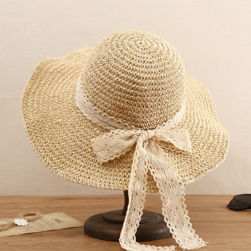 French Pastoral Hat, Beach Photo Taking, Beach Popular Straw Hat, Summer Travel Straw Hat, Women's Summer Seaside Sun Protection, Versatile