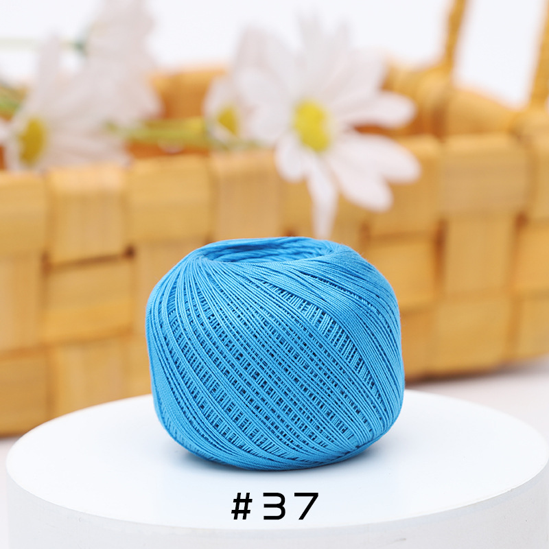 Picture of Warm Color No.10 Lace Strongly Twisted Mercerized Pearl Egyptian Long-staple Cotton Handmade Micro-hook Hand-bow Ball 20g Wool Ball