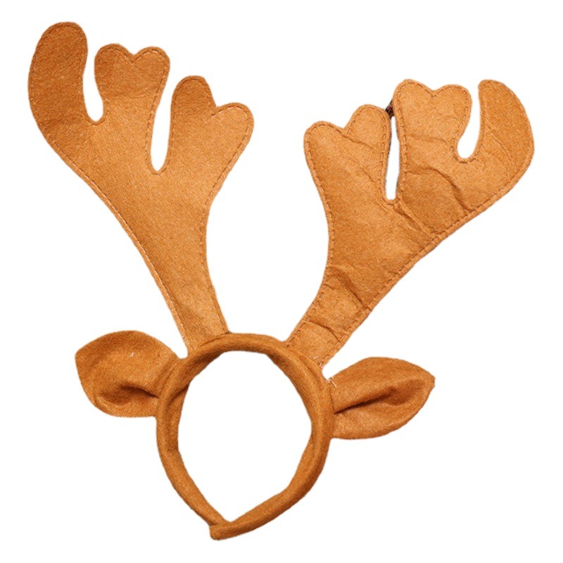 Christmas Decorations Brown Ears Antlers Headband Birthday Party Props Supplies Party Essentials