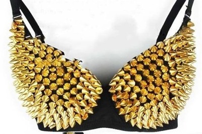 Picture of A variety of nightclub sexy sequined colored diamond rivet rhinestone bra shorts pole dance bar DS watch performance bra
