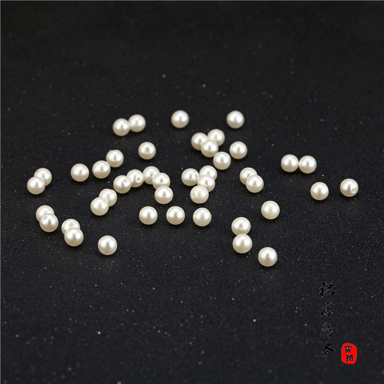 Picture of New Pearl Rivets Abs Single Hole Half Hole Imitation Pearl DIY Hand-Pressed Beading String Base