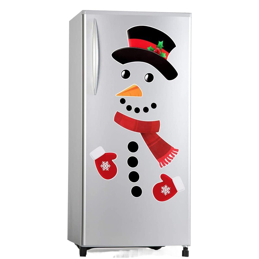 Spot Christmas Soft Magnetic Refrigerator Magnet Decoration New Year Festive Old Snowman Christmas Tree Magnet Home Arrangement