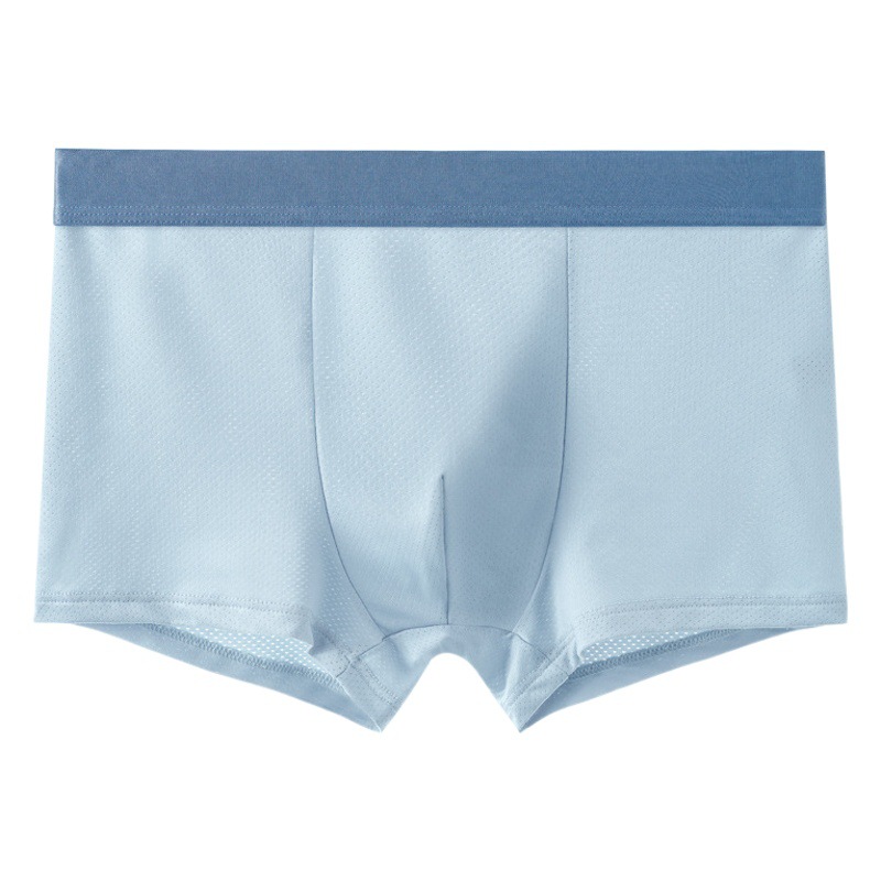 Summer Men's Ice Silk Mesh Underwear Breathable Comfortable Boxers Pants Top Boxers Anti-bacterial Crotch Lightweight Quick-drying