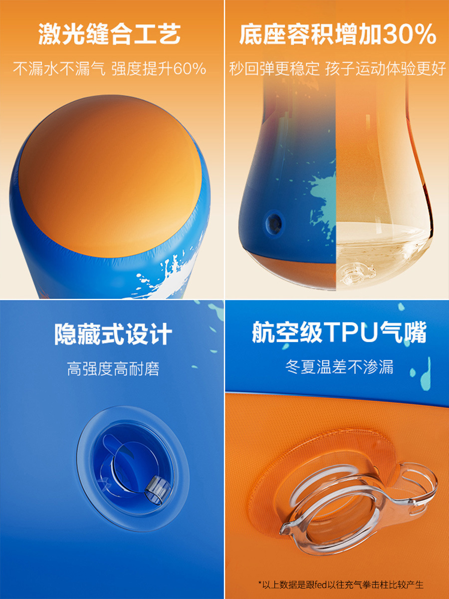 Picture of Children's Inflatable Boxing Column Tumbler Sandbag Sanda Taekwondo Household Kidsren's Fitness Sports Boxing Sandbag