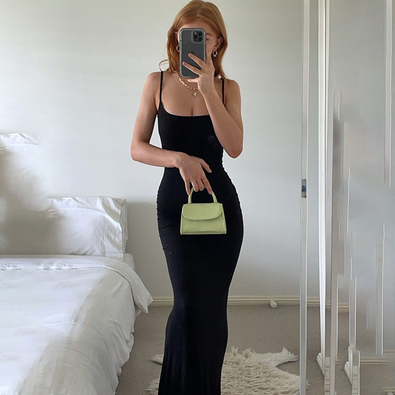 European and American Foreign Trade New Women's Kardashian Skims dress Casual Slim-fit Sling Home Dress