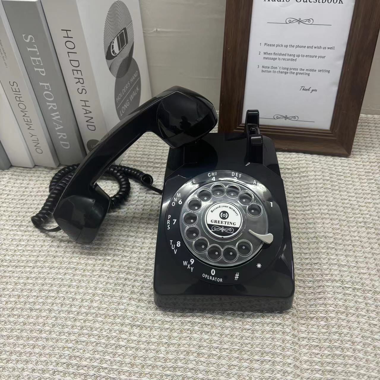 Audio guestbook recording retro phone message rotary phone office hotel wedding party cross-border wholesale