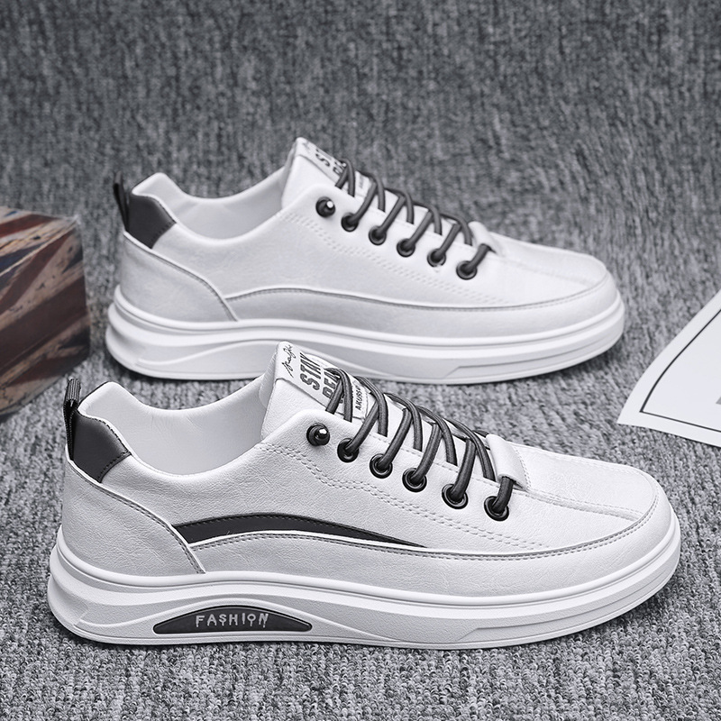 Men's Shoes New Summer White Trendy Sneakers Sports Casual Board Shoes Men's Trendy Versatile Shoes Men's Leather Shoes
