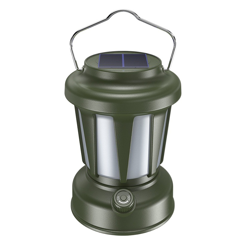 New camping lamp outdoor portable tent lamp courtyard hanging camping lamp solar charging atmosphere lamp household retro