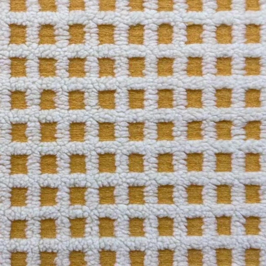in stock Lamb Wool Jacquard Hollow Checkerboard Lamb Wool Fabric Clothing Toy Shoes and Hats Holding Sofa Bag Fabric