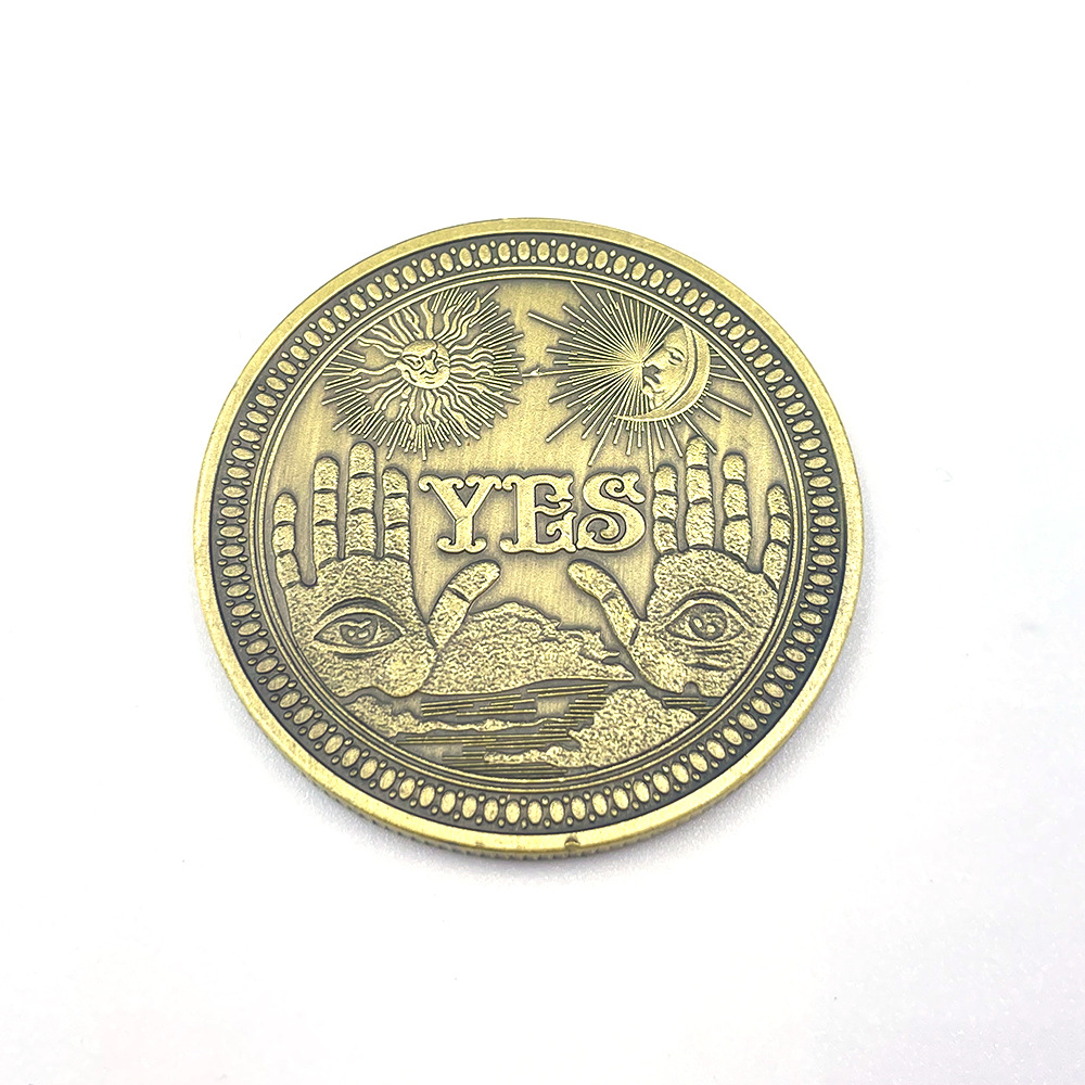 Antique YES/NO decision commemorative coin badge game bronze new decision coin yes/no commemorative coin