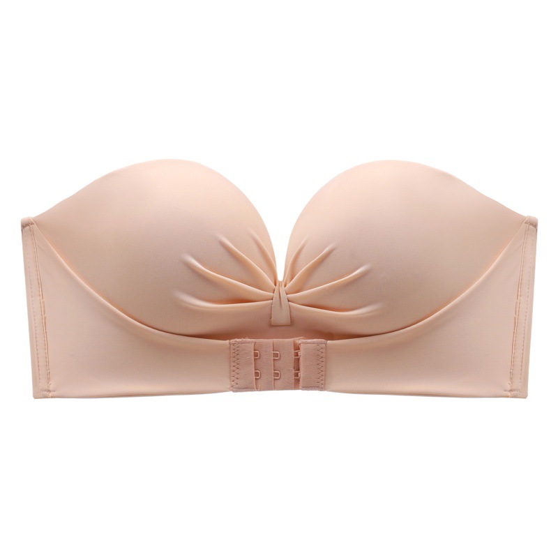 Seamless strapless underwear women's small chest push up wrapped chest non-slip invisible tube top anti-exposure beauty back bra