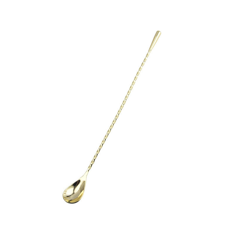 Picture of Tear Spoon Bar Spoon 304 Stainless Steel Drop Bar Spoon Thin Thread Bar Spoon Cocktail Mixing Spoon Bar Mixing Spoon Bar Mixing Spoon