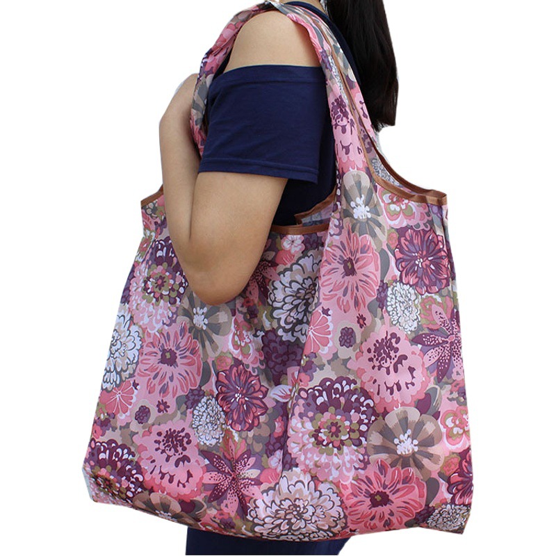 Oxford cloth folding shopping bag waterproof shoulder portable thickened portable shopping bag environmental protection supermarket gift storage bag
