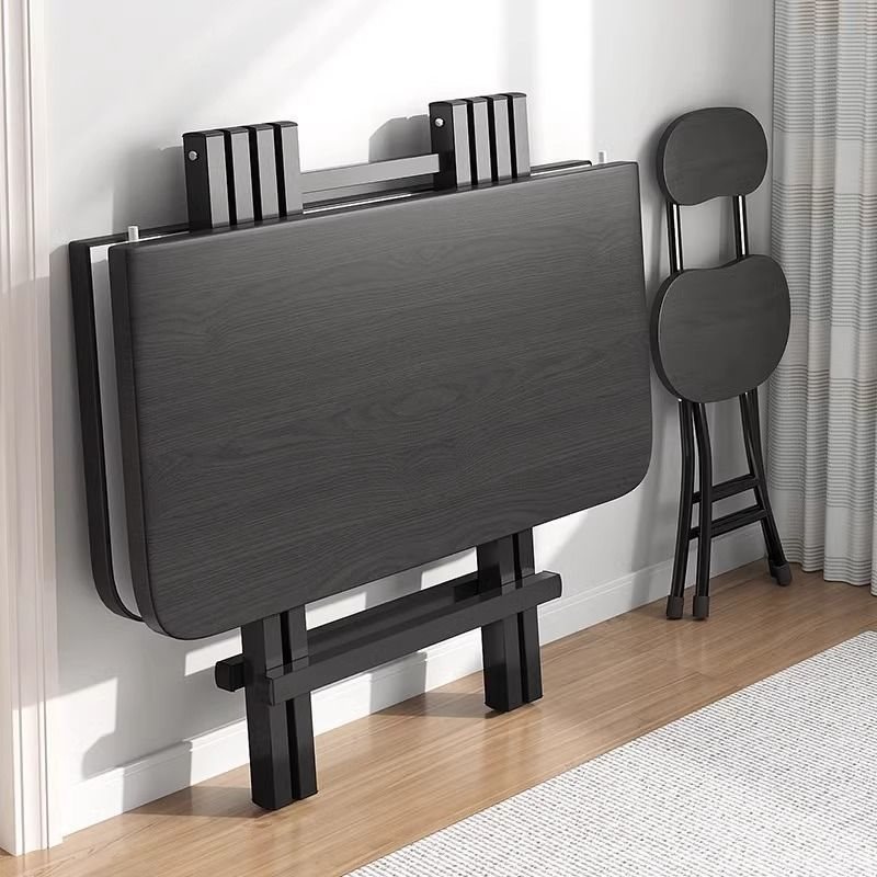 Folding table dining table square table home simple 1m dining table 90cm outdoor stall folding table and chair small apartment