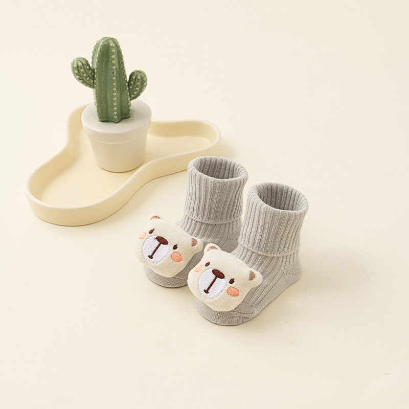 Picture of Newborn baby socks class a cotton spring and autumn non-slip boys and girls baby cartoon doll tube floor socks wholesale 1