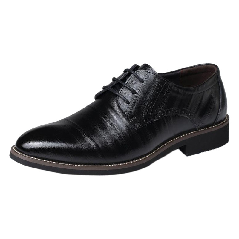 Men's cowhide leather shoes fashion shoes pointed shoes Business Men's shoes large size leather shoes 45 46 47 48 size