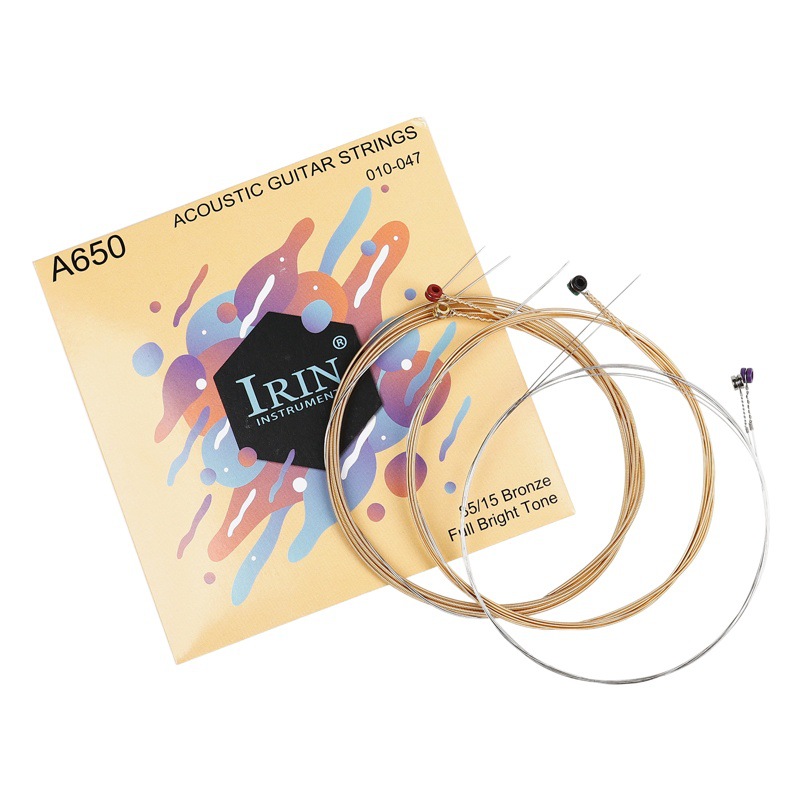 IRIN Folk Guitar Strings A650 Phosphor Bronze Guitar Strings Set of 6 Strings Guitar Set of Strings Acoustic Guitar Strings